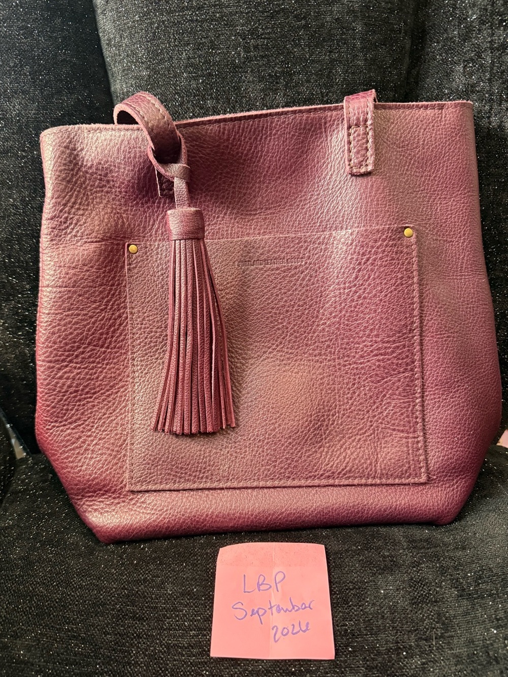 PLUM Crossbody Bag (FSCB) with Jumbo Tassel - Portland Leather - NEW